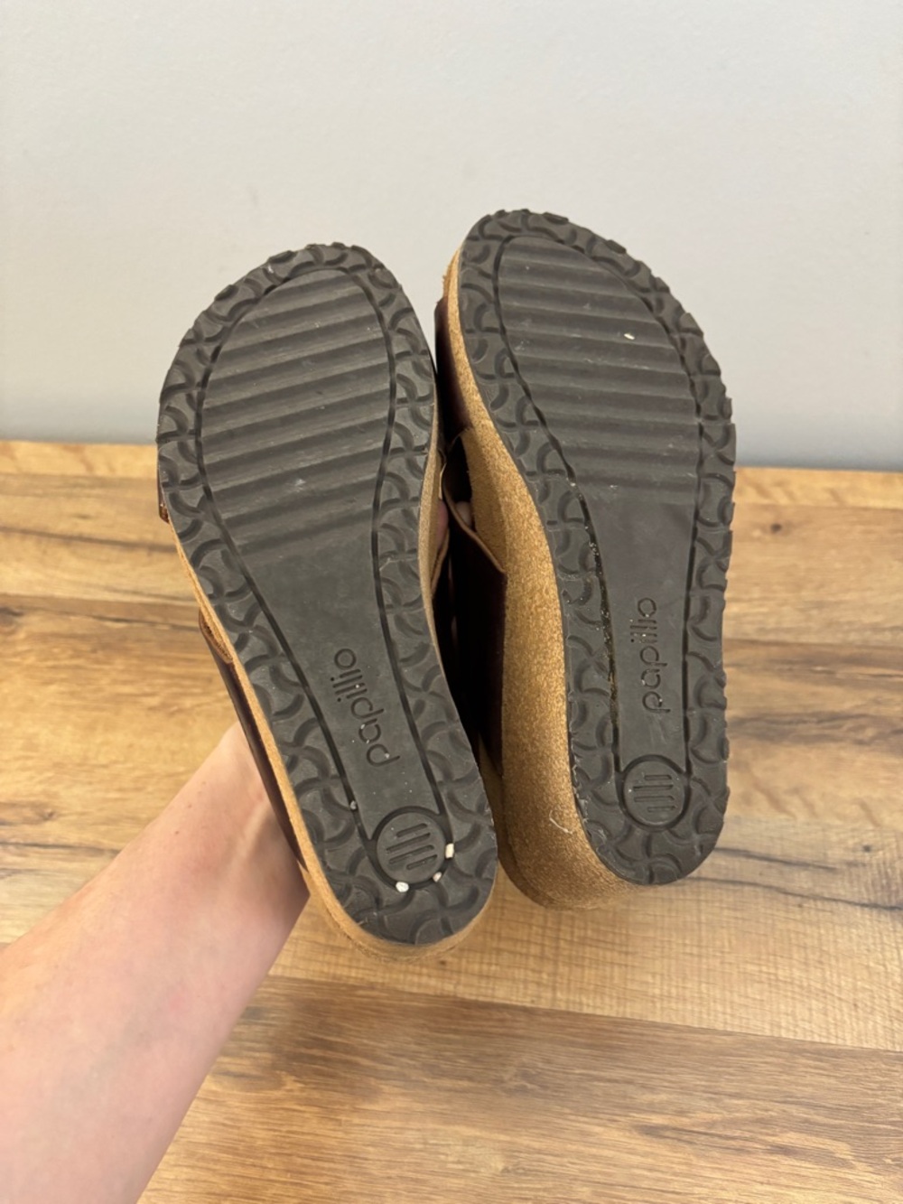 Birkenstock Papillio Samira Wedge Slide Sandals Leather Criss Cross Straps - Picture 3 of 10